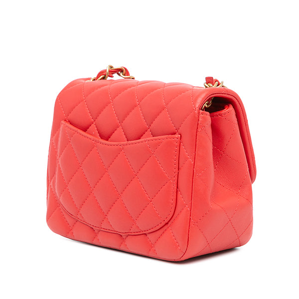Mini Square Classic Lambskin Single Flap