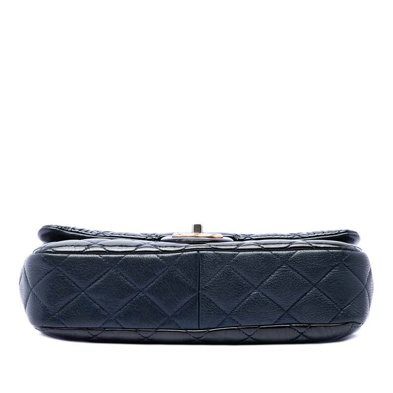 Paris Salzburg Medium Patent and Goatskin CC Eyelet Flap