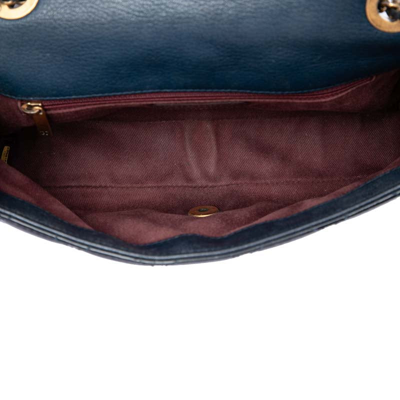 Paris Salzburg Medium Patent and Goatskin CC Eyelet Flap