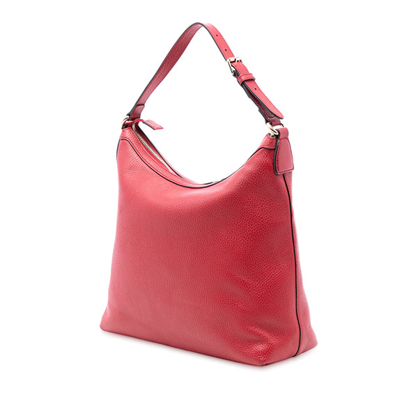 Leather GG Charm Tote
