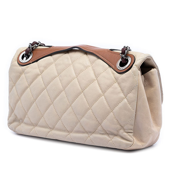 Medium Iridescent Calfskin In The Mix Flap
