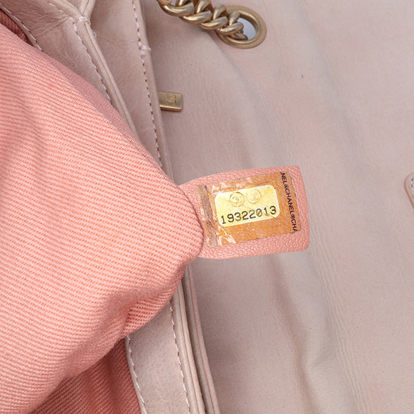 Jumbo Quilted Calfskin Triple Stitched Flap