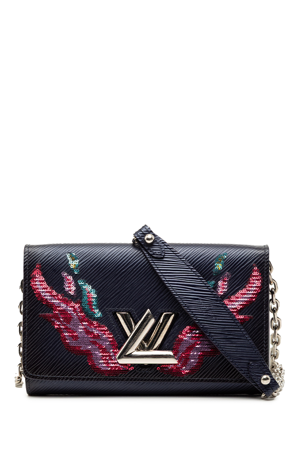 Epi Sequin Flames Twist Chain Wallet