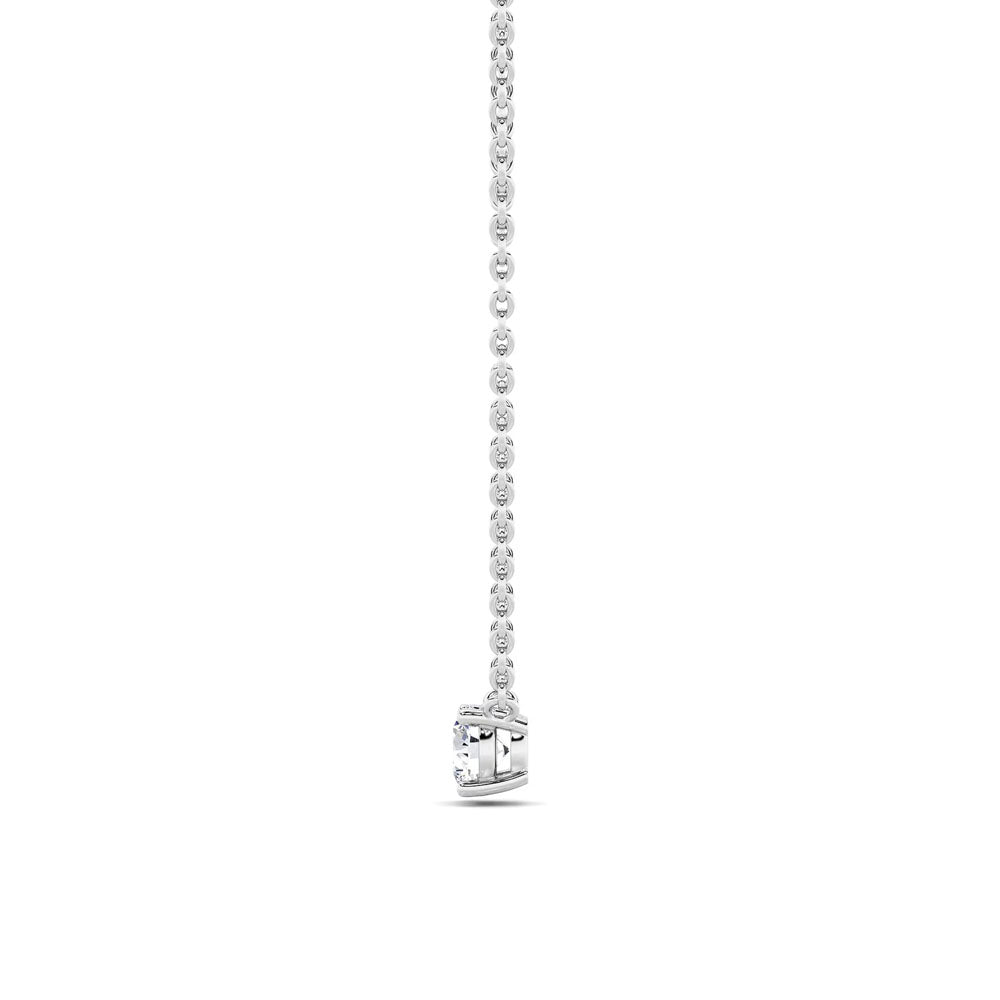 Round Diamond Solitaire Pendant Necklace (1 CTW)