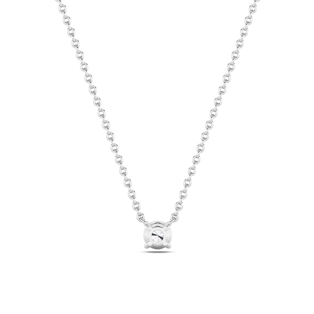 Round Diamond Solitaire Pendant Necklace (1 CTW)