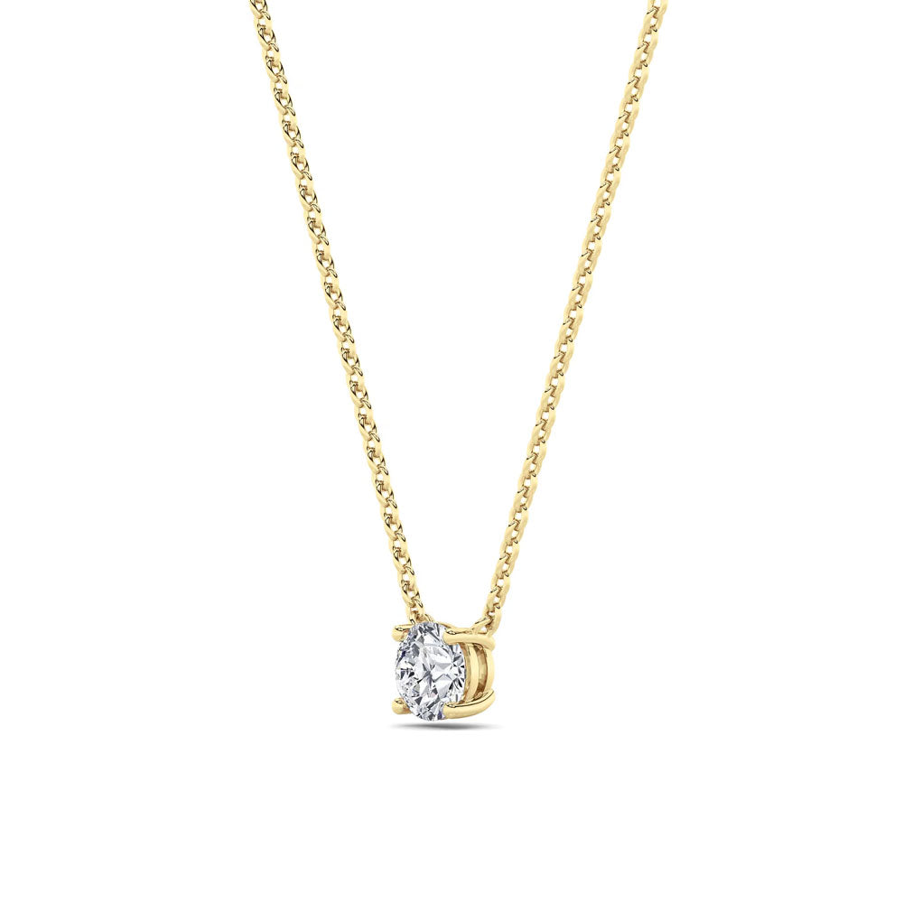 Round Diamond Solitaire Pendant Necklace (3 CTW)