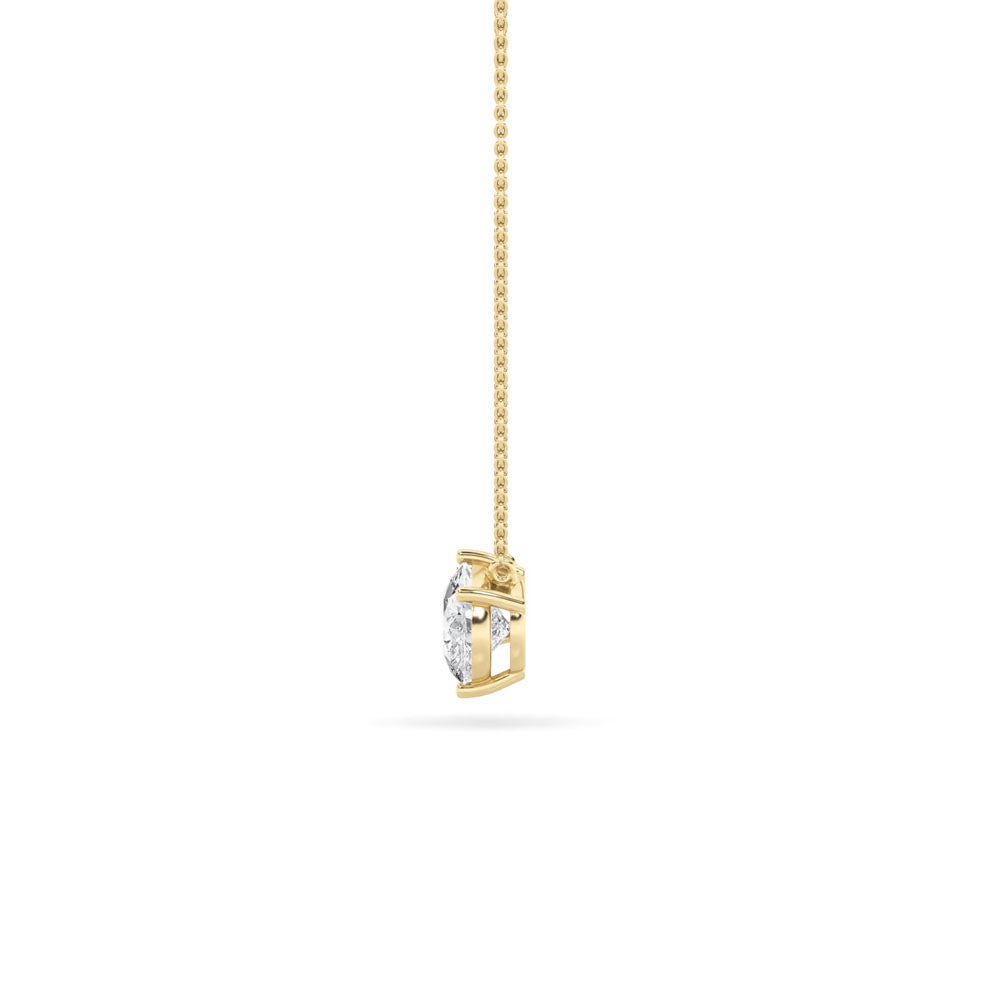 East West Pear Solitaire Diamond Necklace (2 CTW)