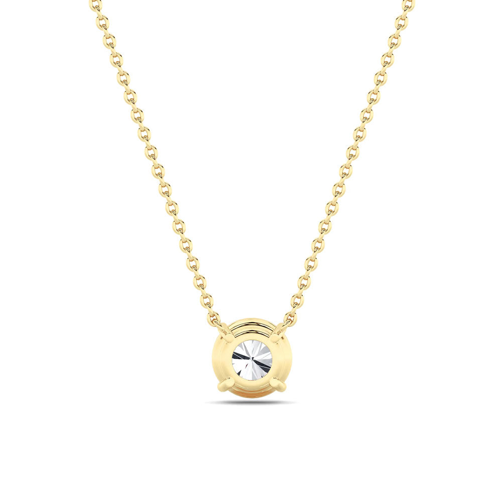 Round Diamond Solitaire Pendant Necklace (1 CTW)
