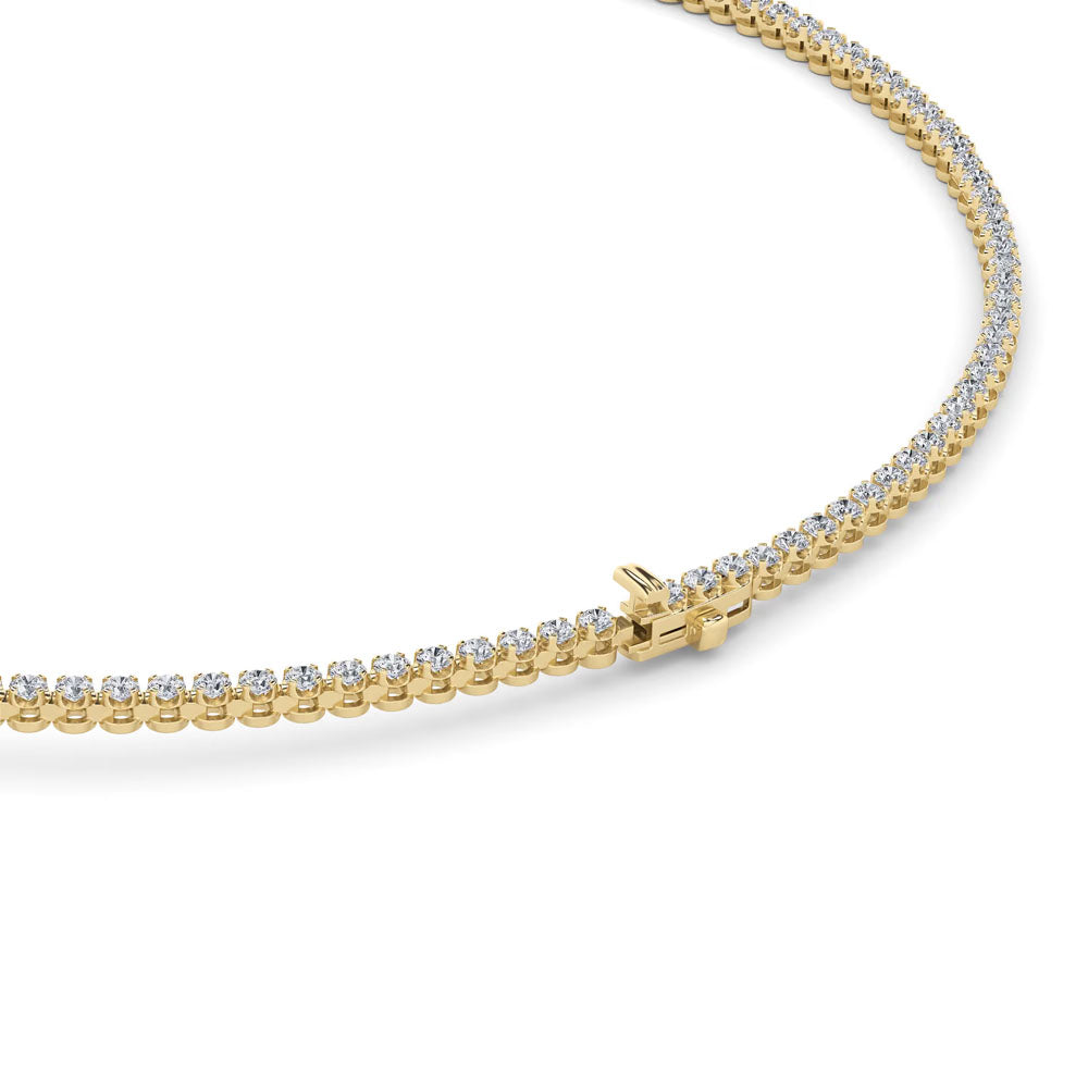 Bezel Set Round Diamond Riviera Necklace (10 CTW)