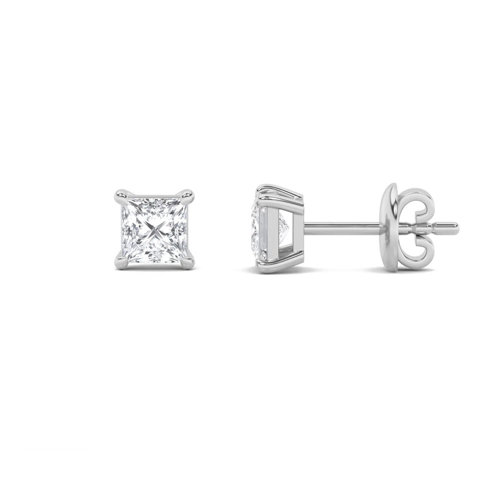Basket Set Princess Diamond Stud Earring (4 CTW)