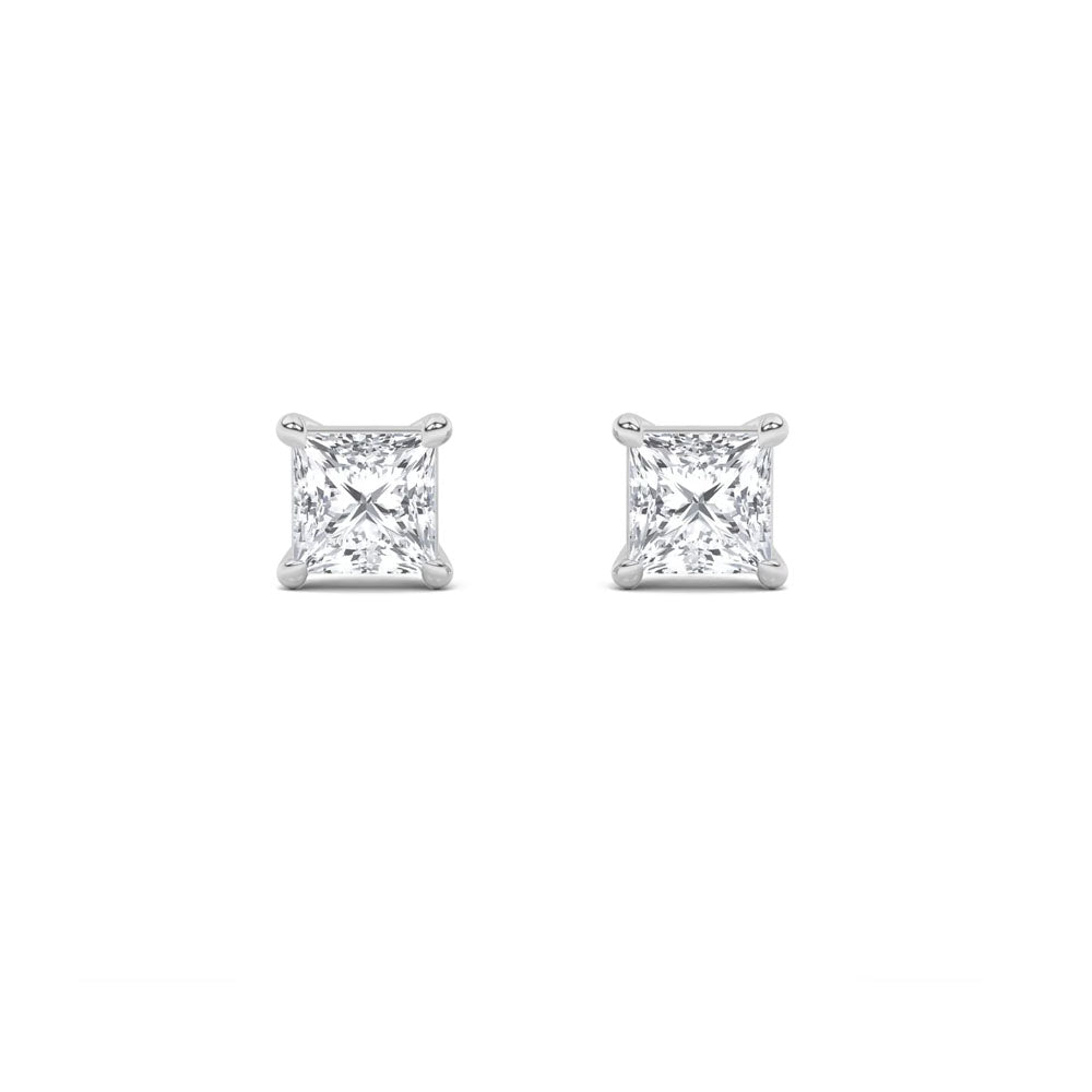 Basket Set Princess Diamond Stud Earring (4 CTW)