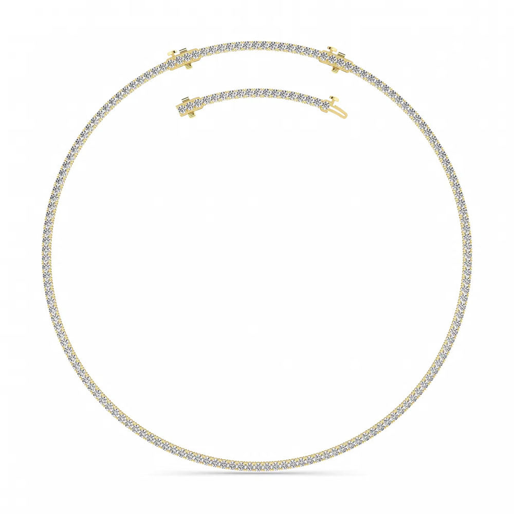 Round Diamond Tennis Necklace (10 CTW)