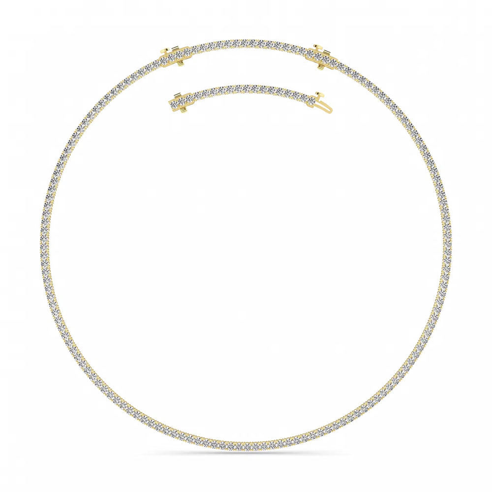 Round Diamond Tennis Necklace (10 CTW)