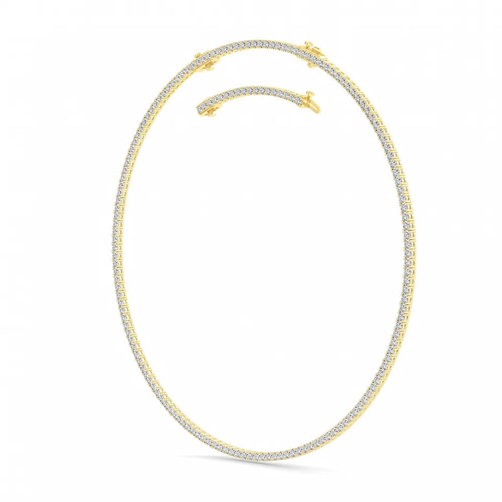 Round Diamond Tennis Necklace (10 CTW)