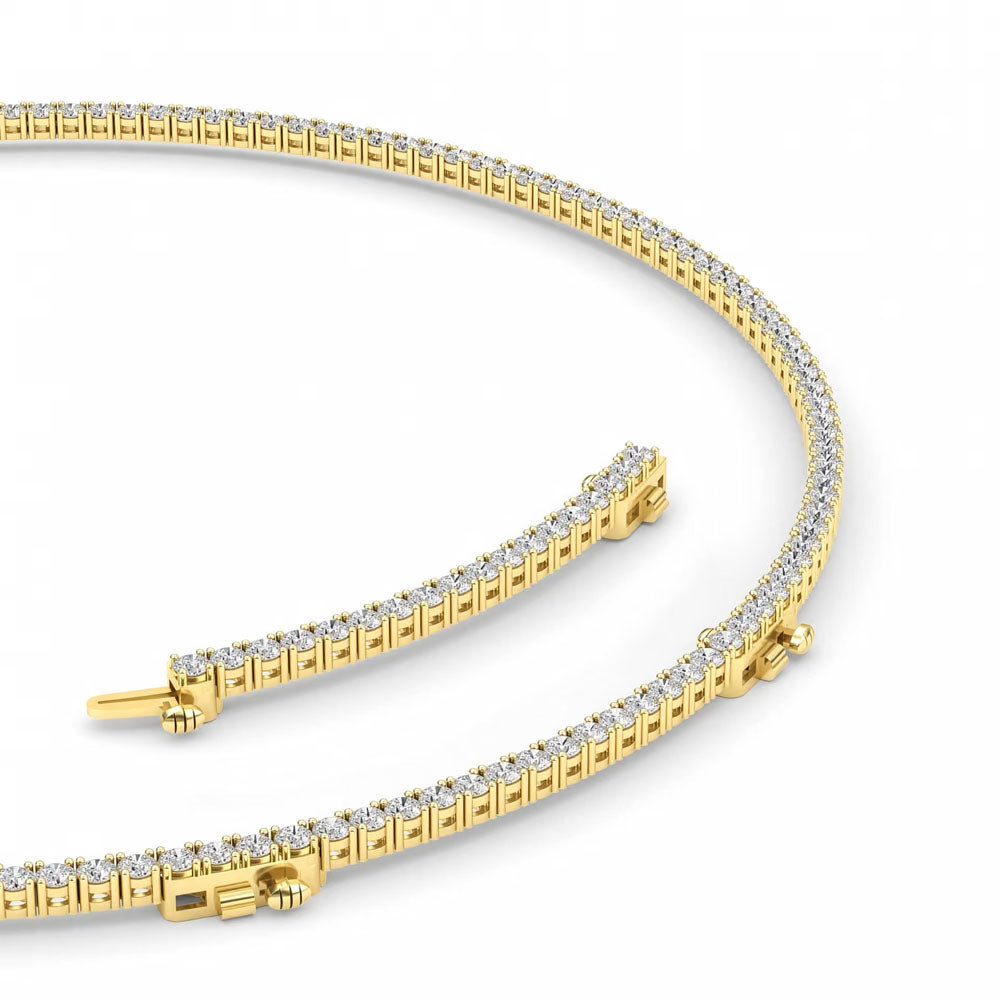 Round Diamond Tennis Necklace (15 CTW)