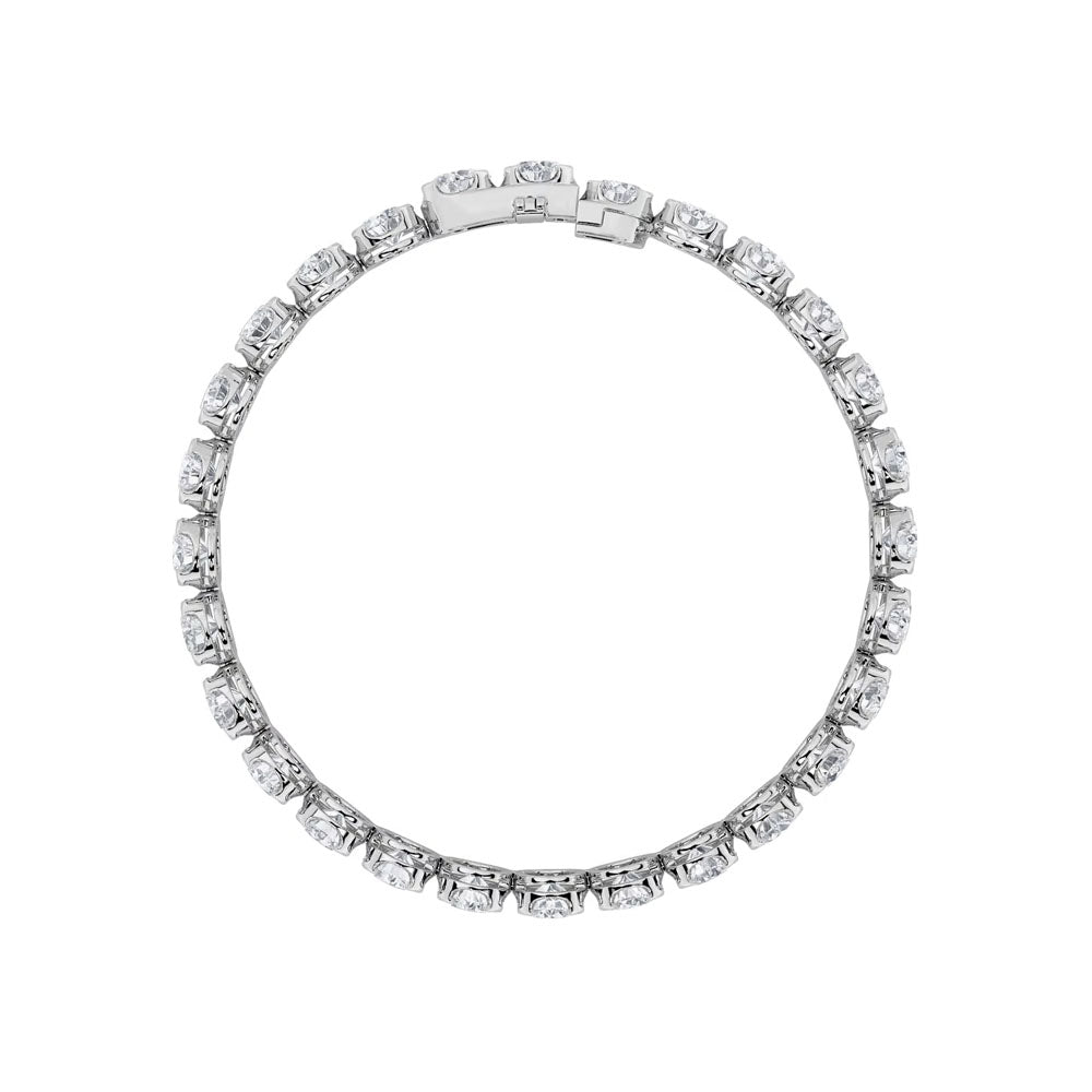 Bezel Set Round Diamond Tennis Bracelet (8 CTW)