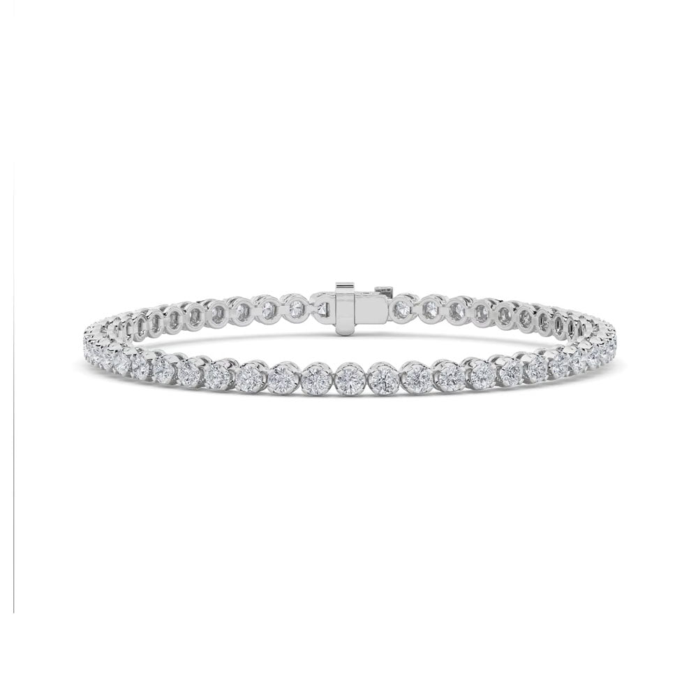 Bezel Set Round Diamond Tennis Bracelet (8 CTW)