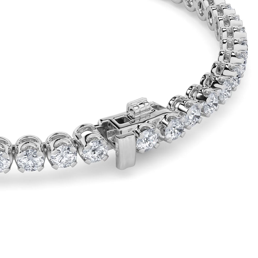 Bezel Set Round Diamond Tennis Bracelet (8 CTW)