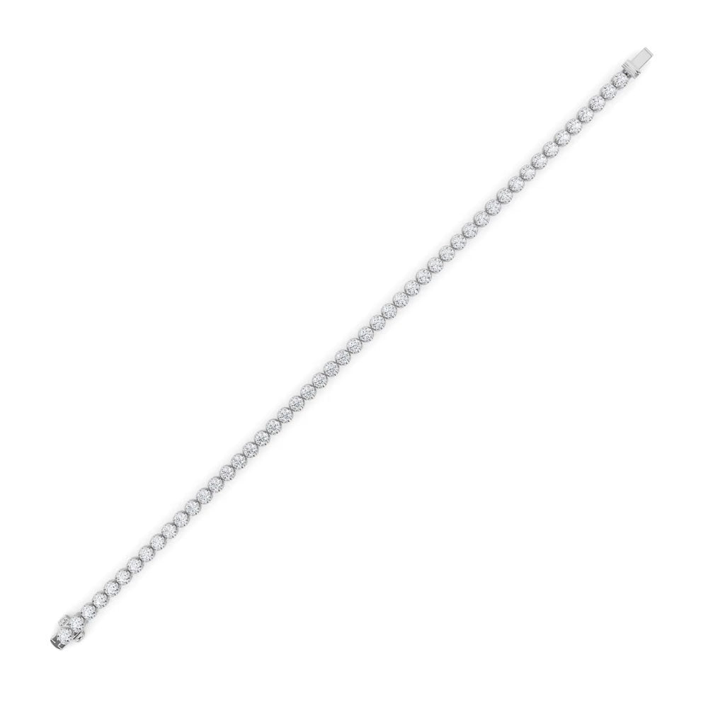 Bezel Set Round Diamond Tennis Bracelet (8 CTW)