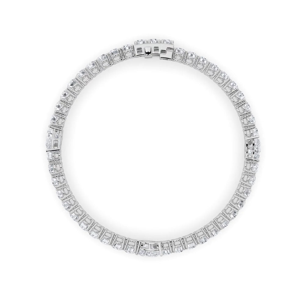 East West Emerald Station Tennis Bracelet (10 CTW)