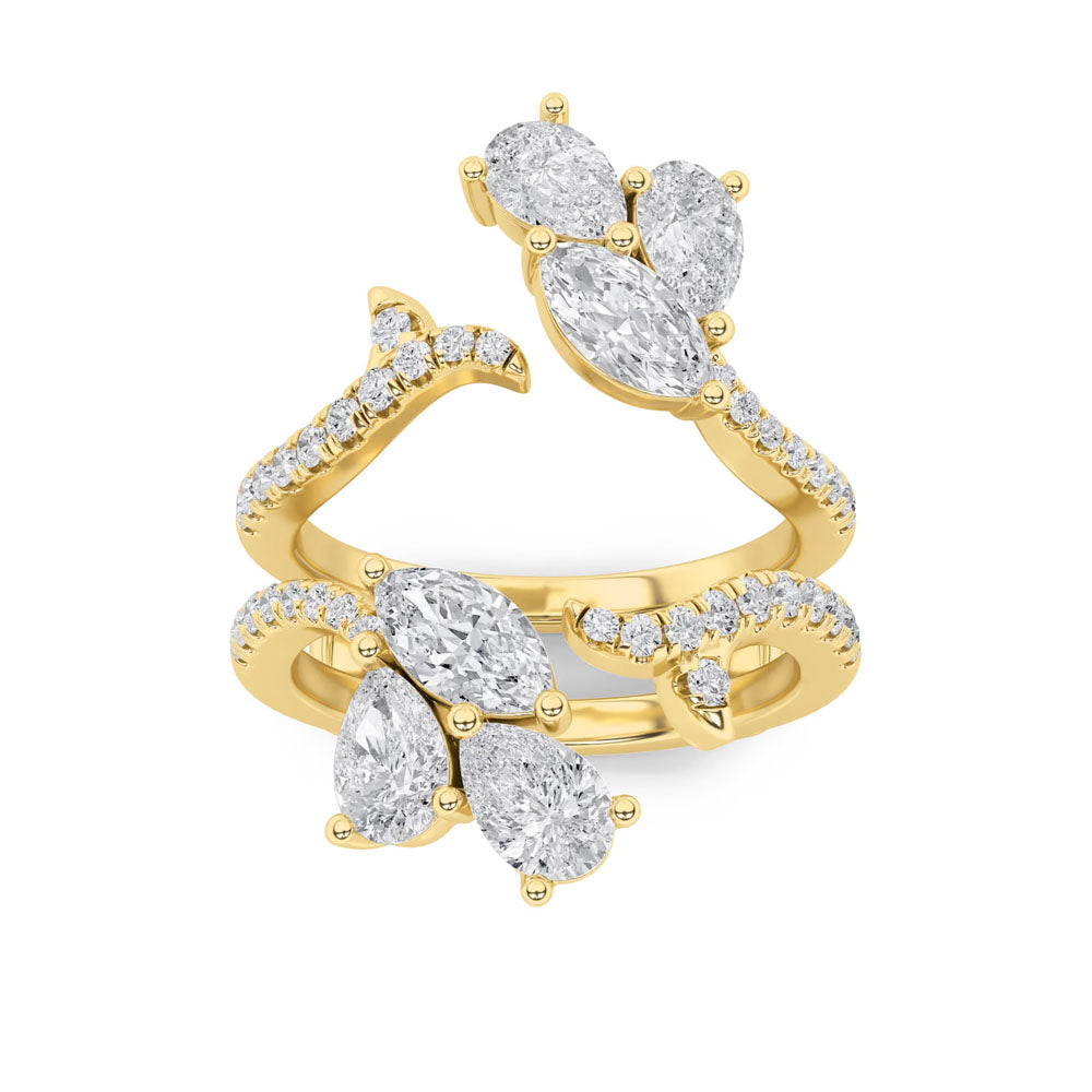 Marquise & Pear Diamond Ring Jacket (2 CTW)