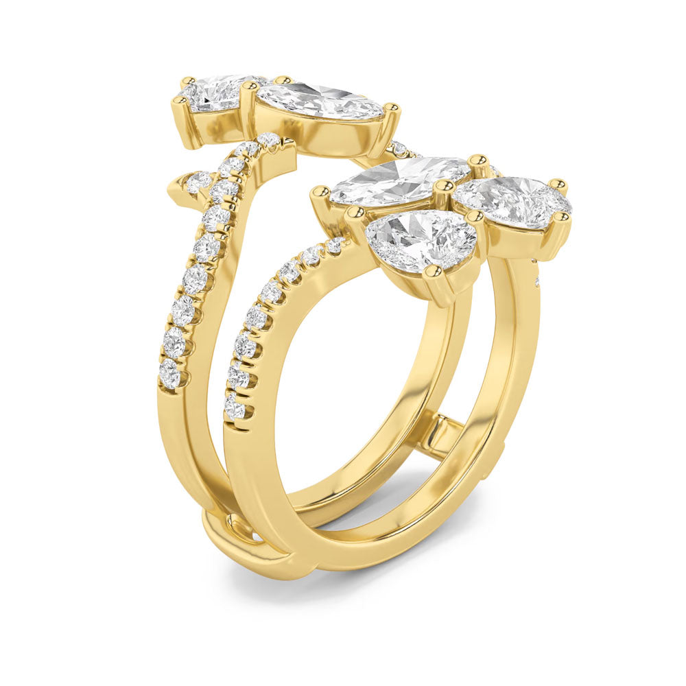 Marquise & Pear Diamond Ring Jacket (2 CTW)