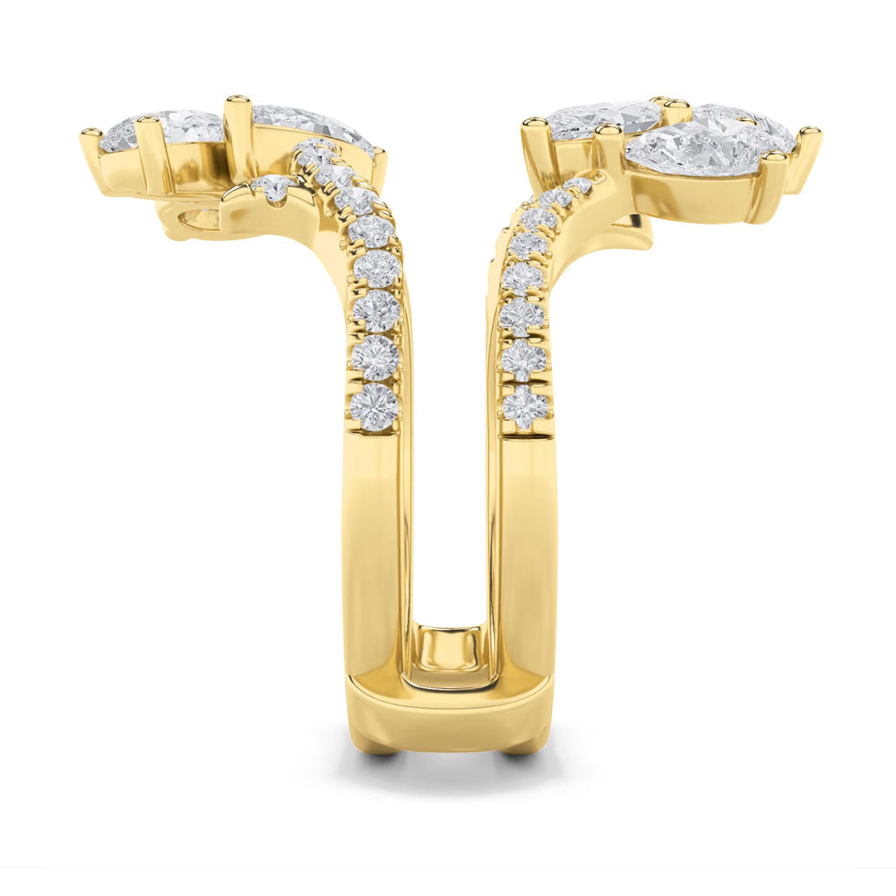 Marquise & Pear Diamond Ring Jacket (2 CTW)