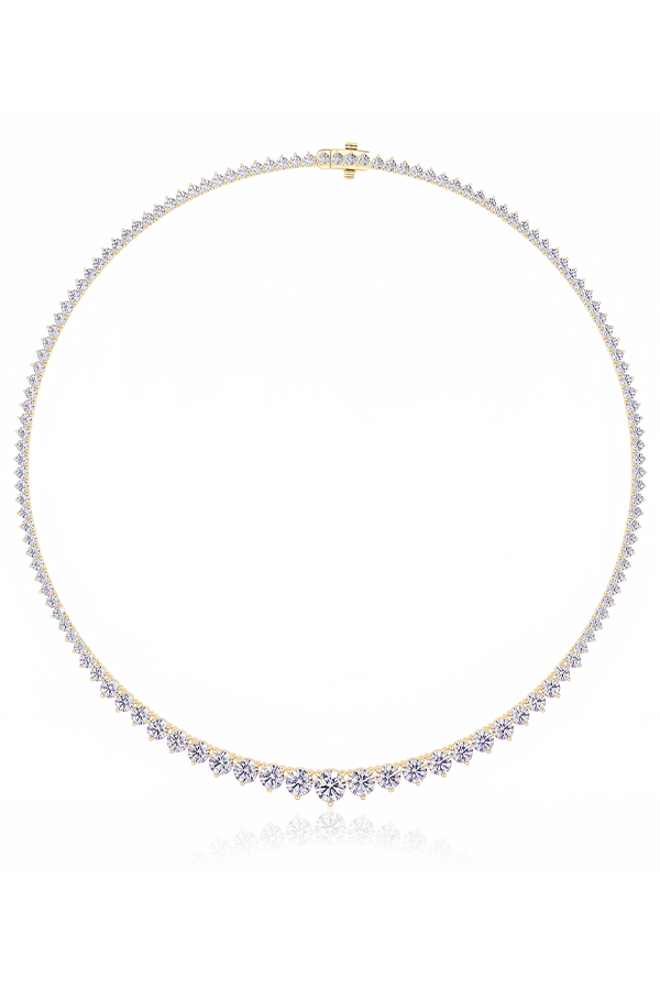 Graduated Round Diamond Tennis Necklace (10 CTW)
