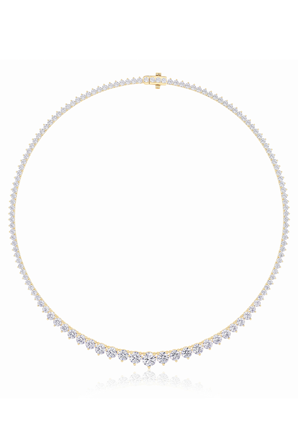 Graduated Round Diamond Tennis Necklace (15 CTW)