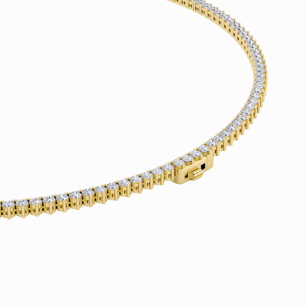Graduated Round Diamond Tennis Necklace (15 CTW)
