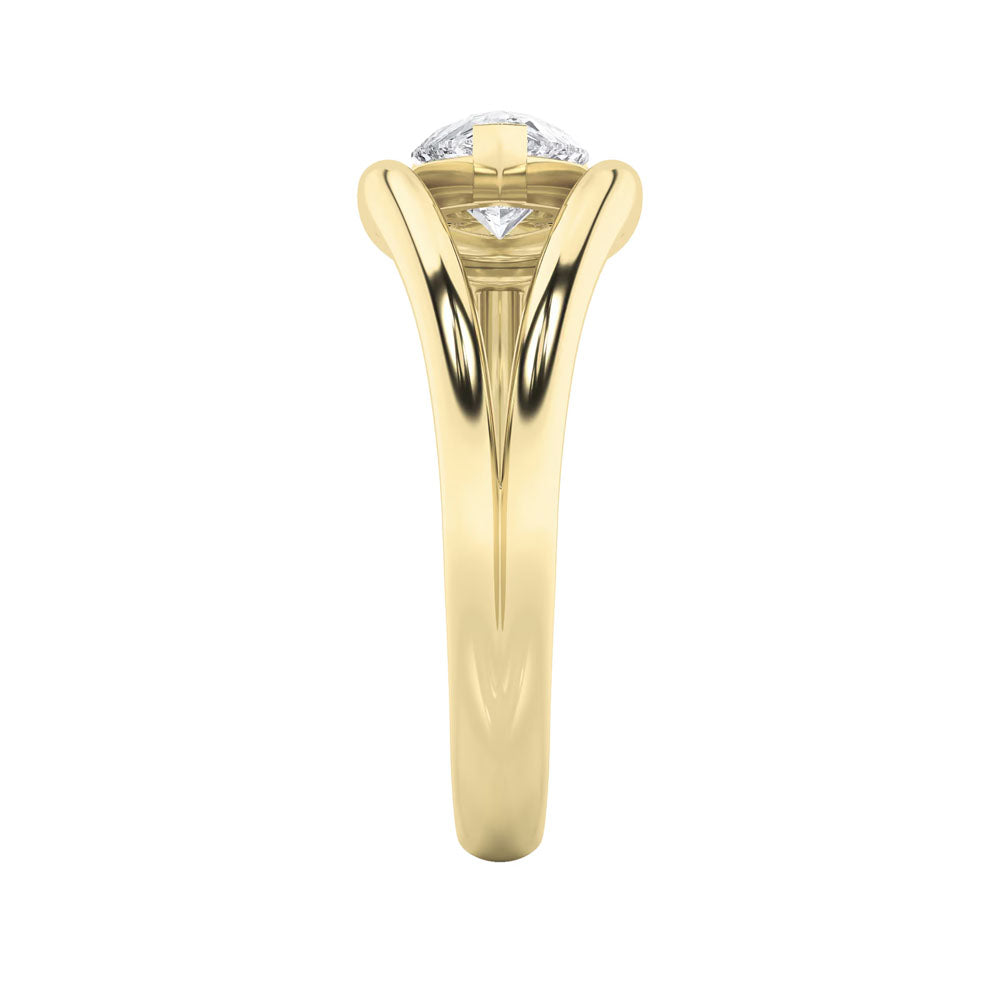 East West Pear Sculptural Ring (1 CTW)