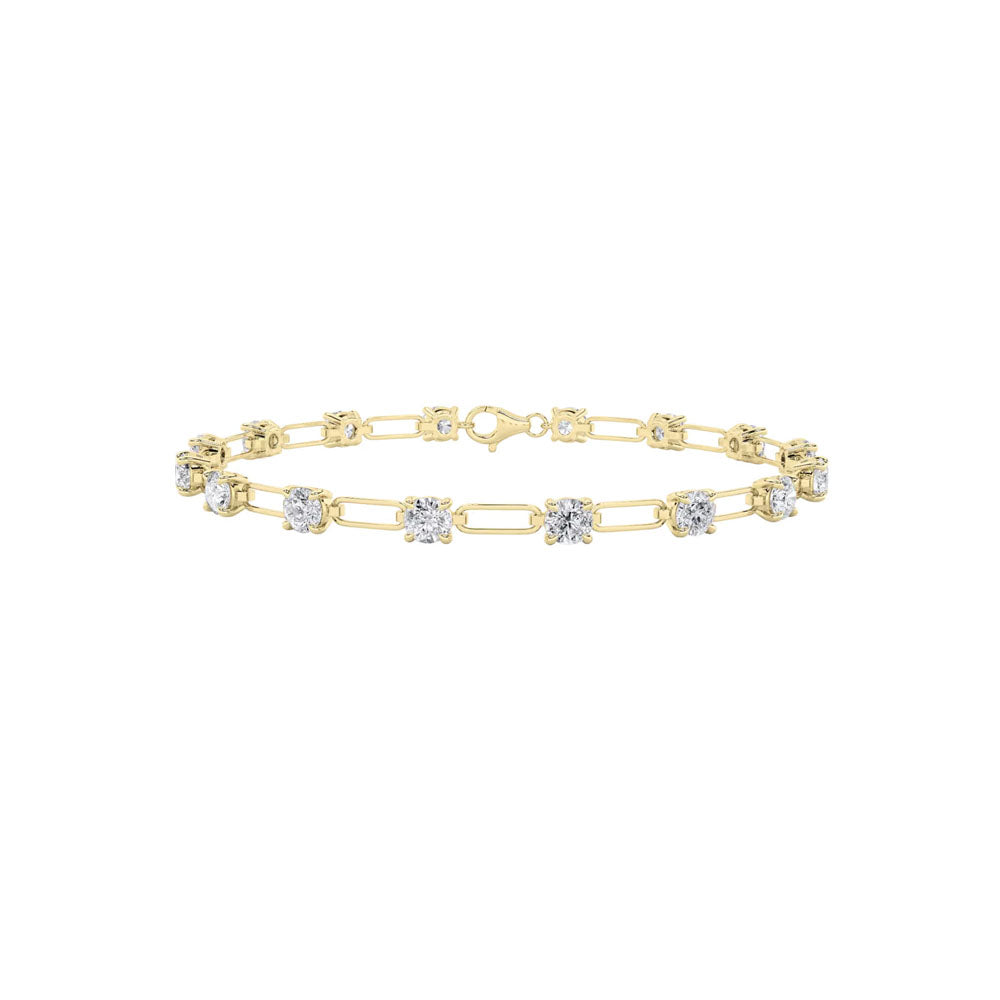 Paperclip Diamond Tennis Station Bracelet (3 CTW)