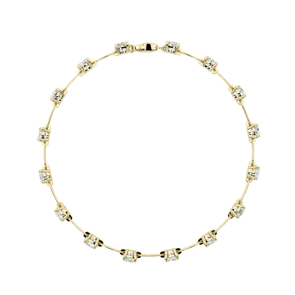 Paperclip Diamond Tennis Station Bracelet (3 CTW)