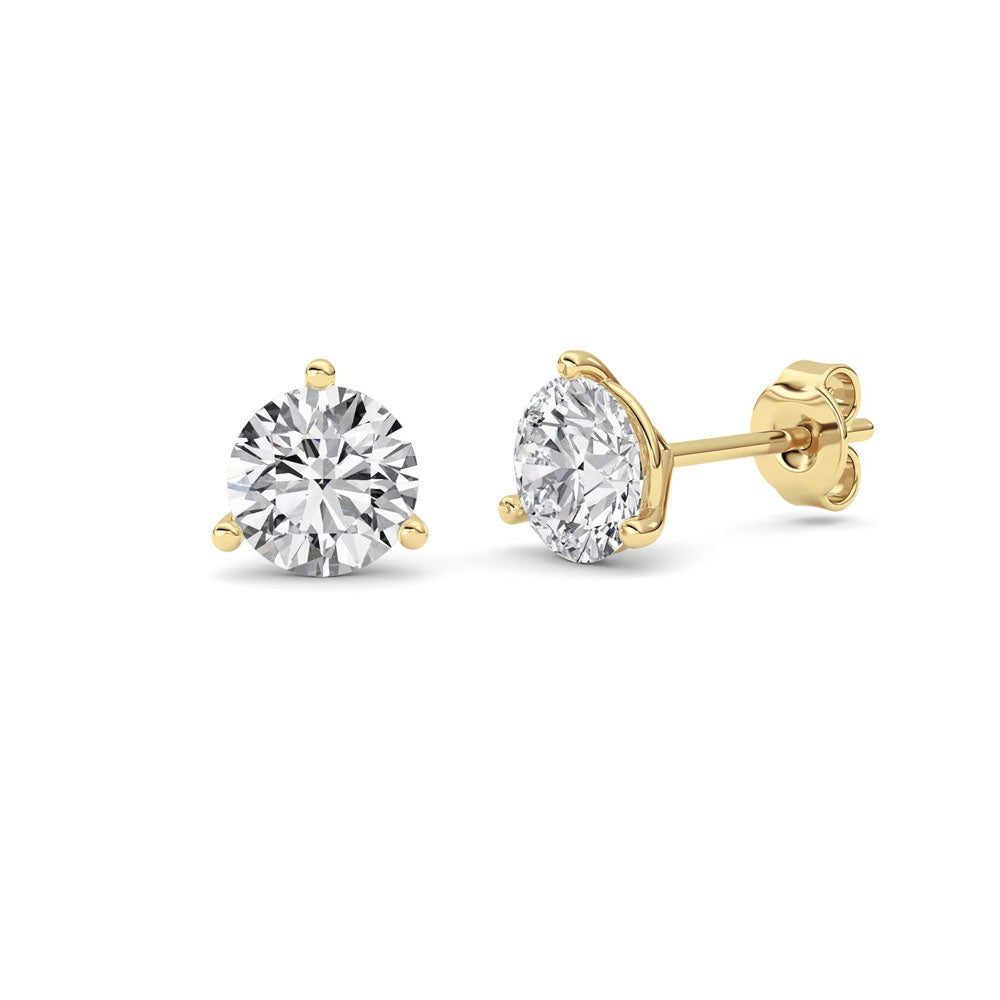 Martini Round Diamond Stud Earrings (2 CTW)