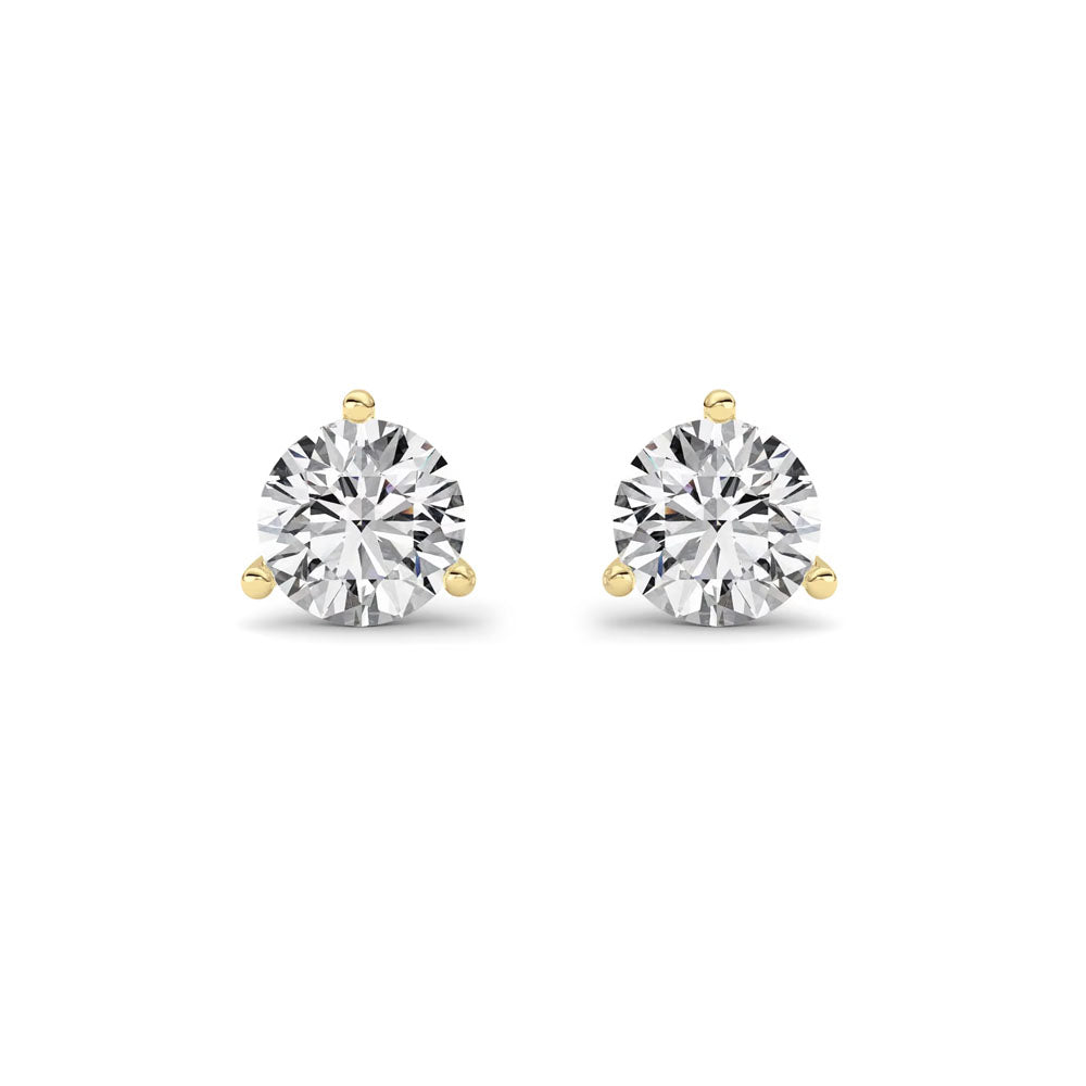 Martini Round Diamond Stud Earrings (2 CTW)