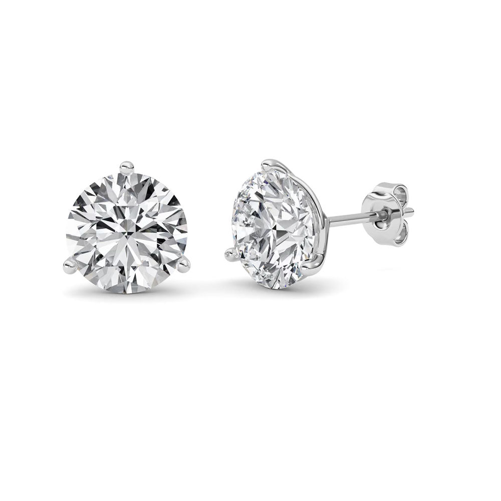 Martini Round Diamond Stud Earrings (5 CTW)