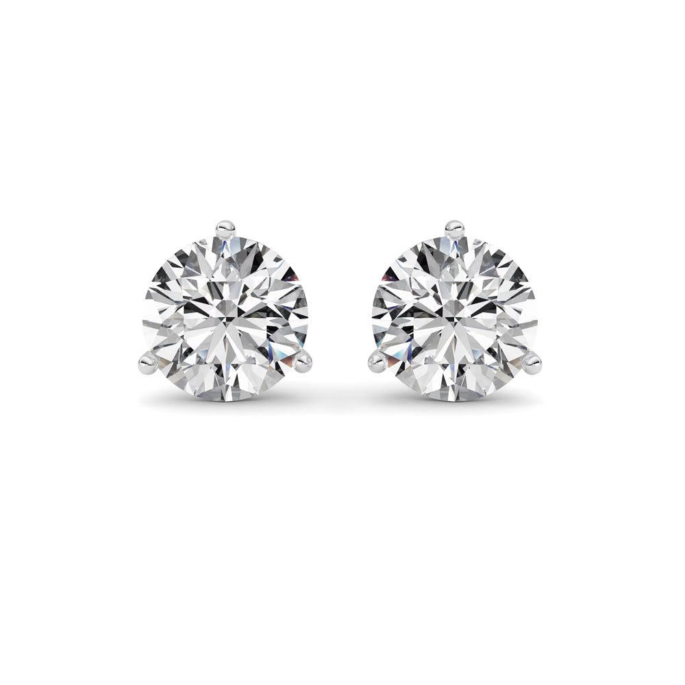 Martini Round Diamond Stud Earrings (5 CTW)