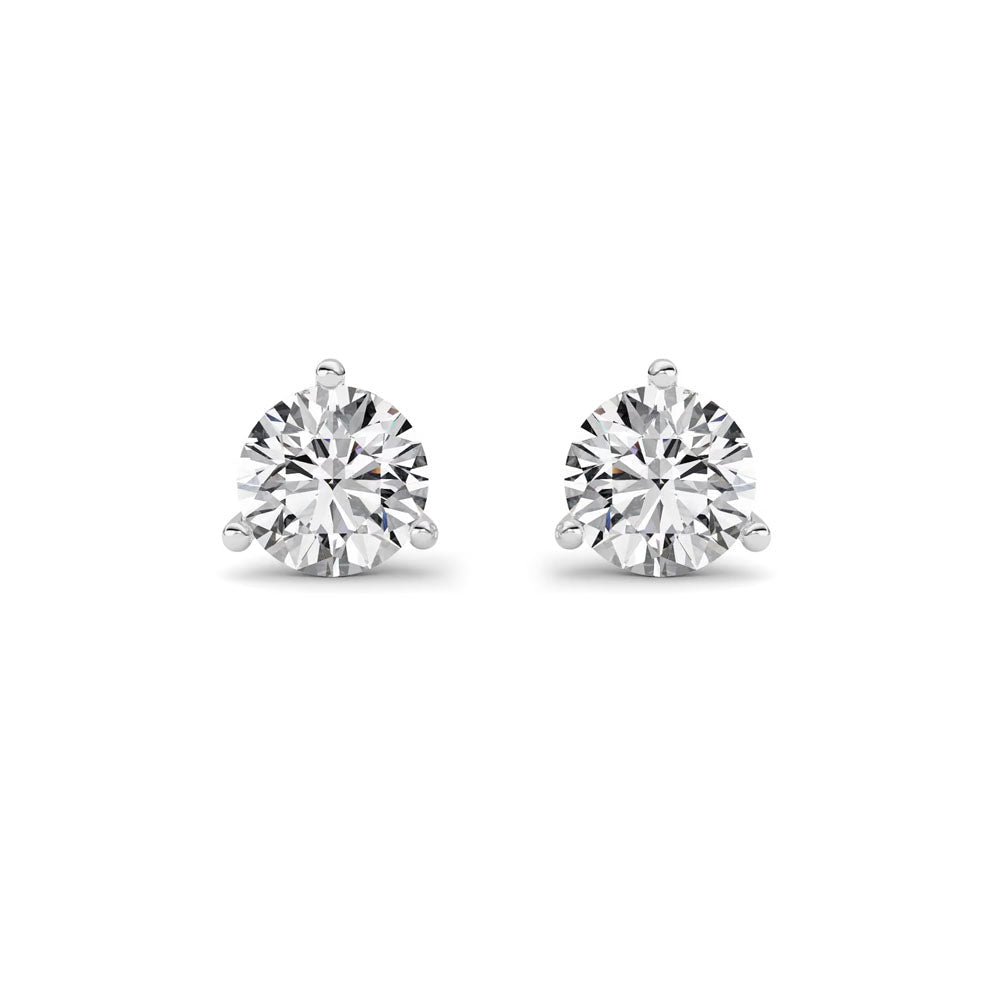 Martini Round Diamond Stud Earrings  (2 CTW)