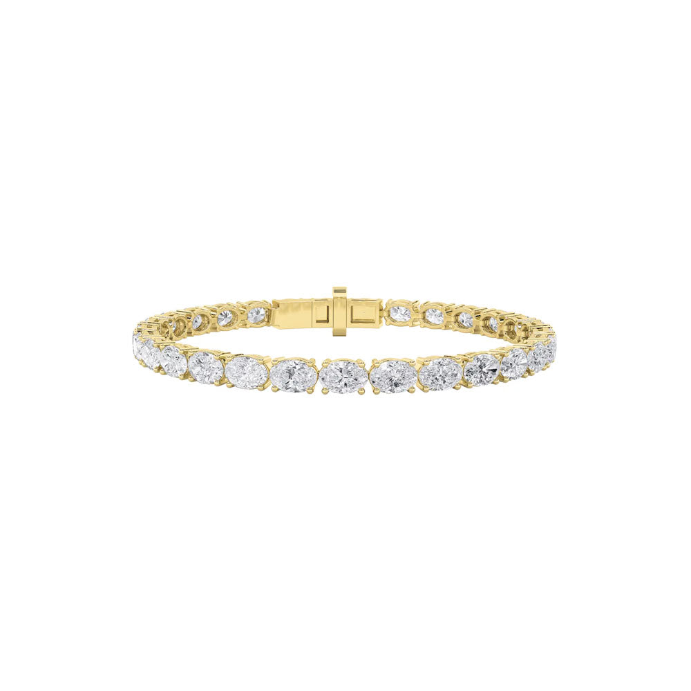 East West Oval Diamond Tennis Bracelet (10 CTW)