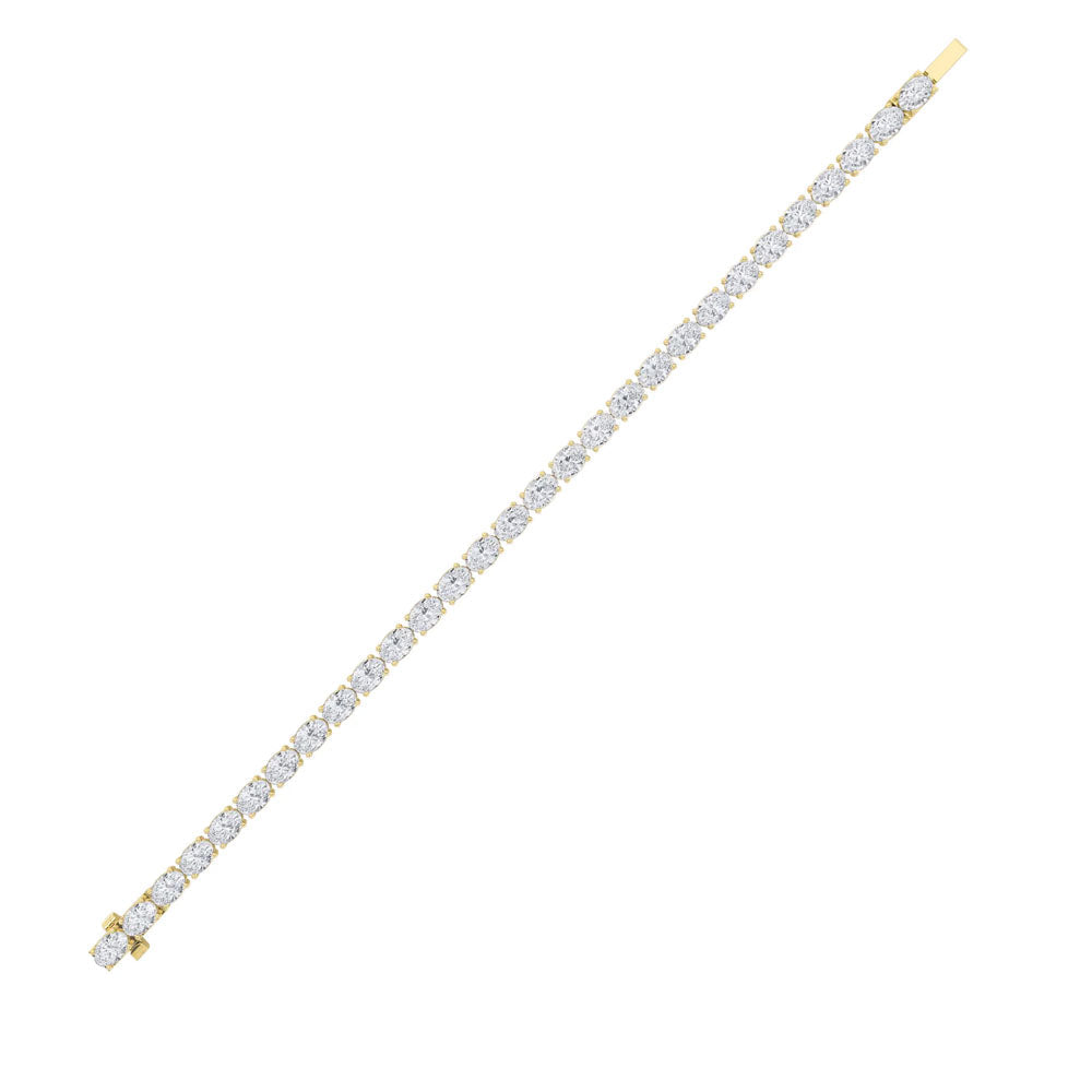 East West Oval Diamond Tennis Bracelet (10 CTW)