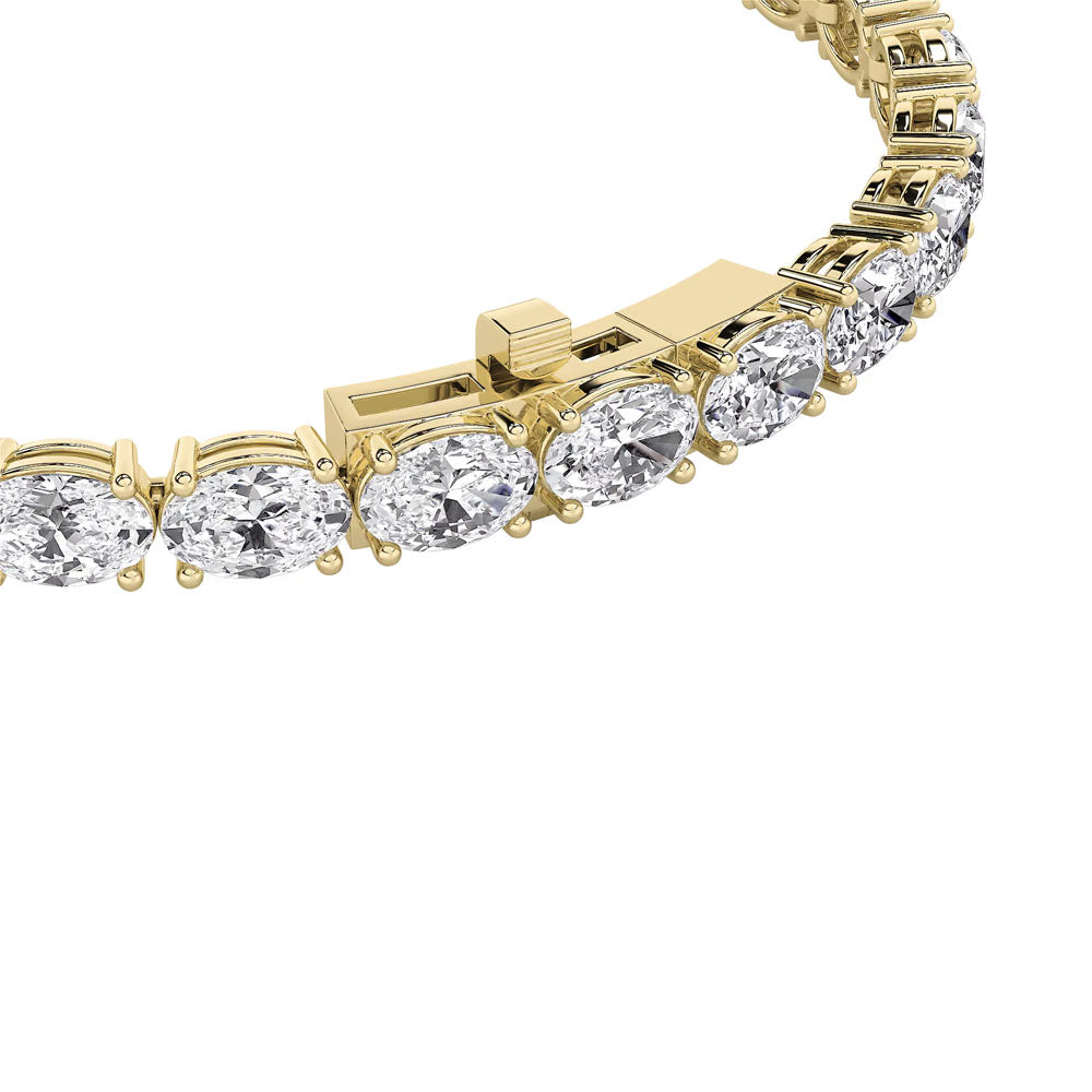 East West Oval Diamond Tennis Bracelet (10 CTW)