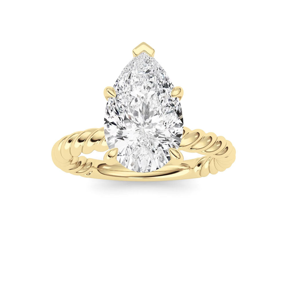 Pear Diamond Rope Ring (3 CTW)