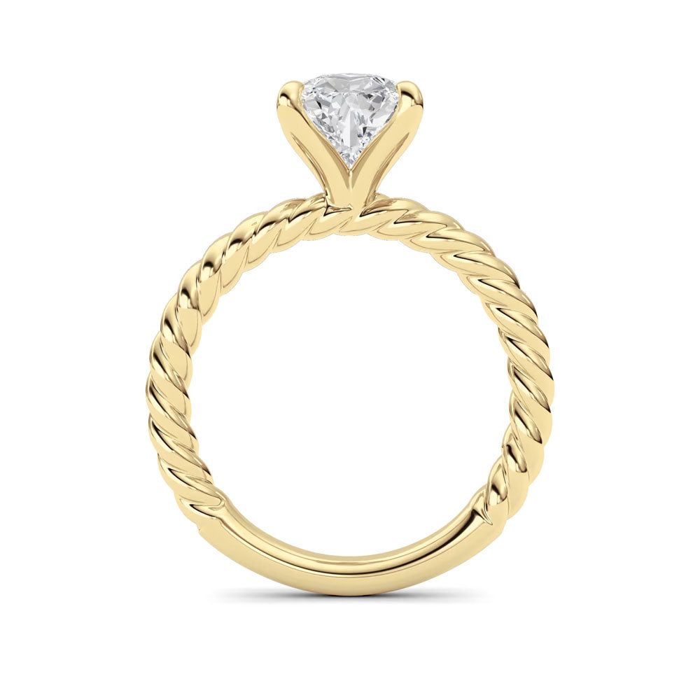 Pear Diamond Rope Ring (3 CTW)