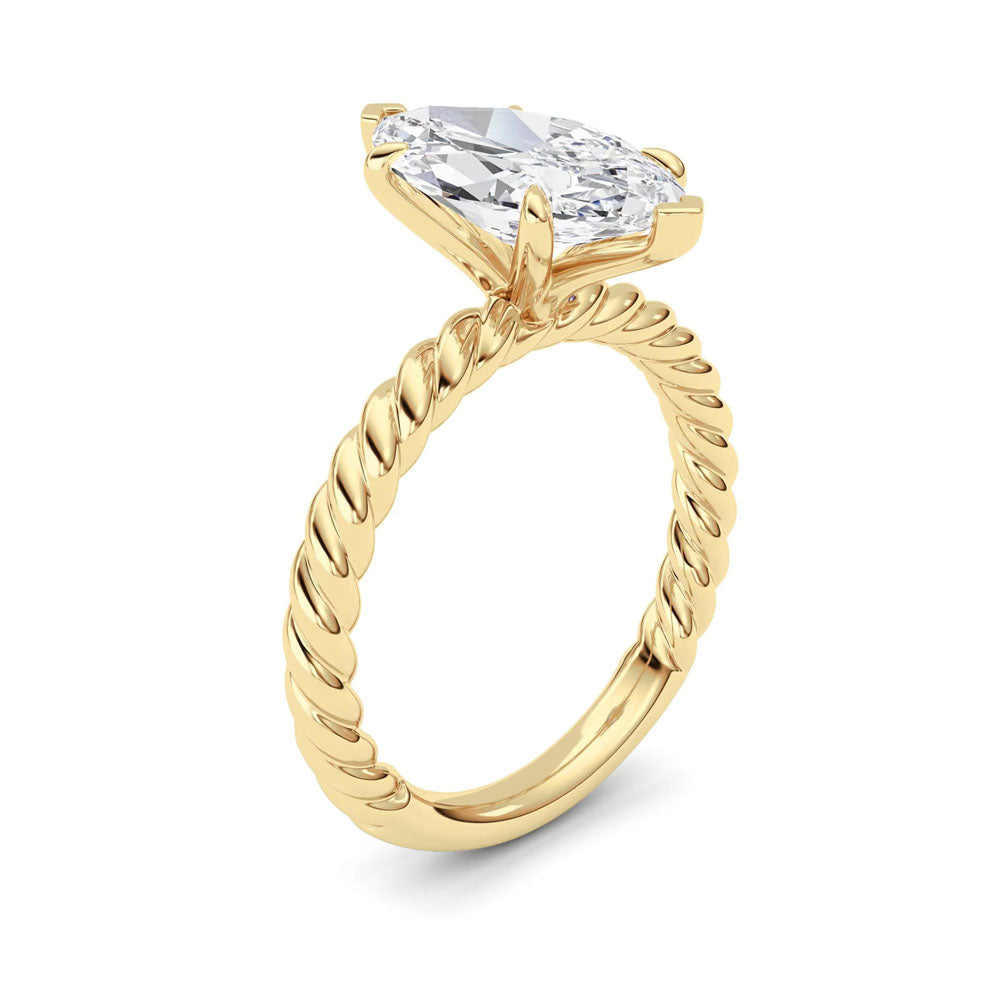 Marquise Diamond Rope Ring (3 CTW)