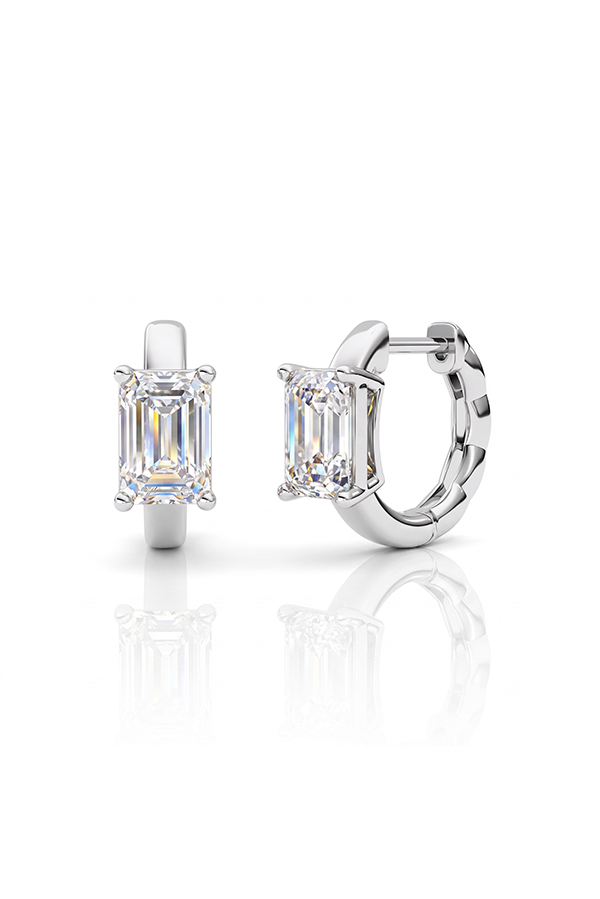 Emerald Huggie Earrings (2 CTW)