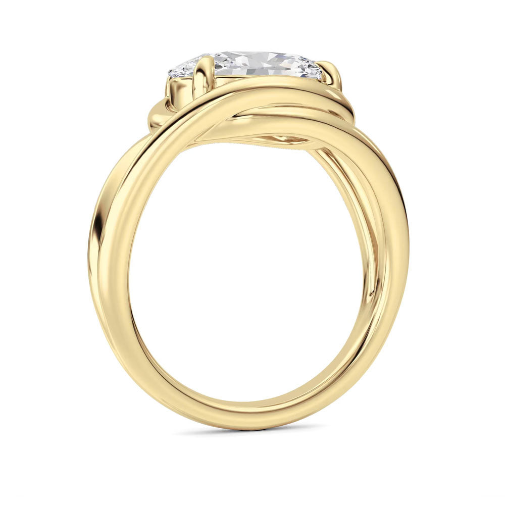 Sculptural East West Oval Diamond Ring (3 CTW)
