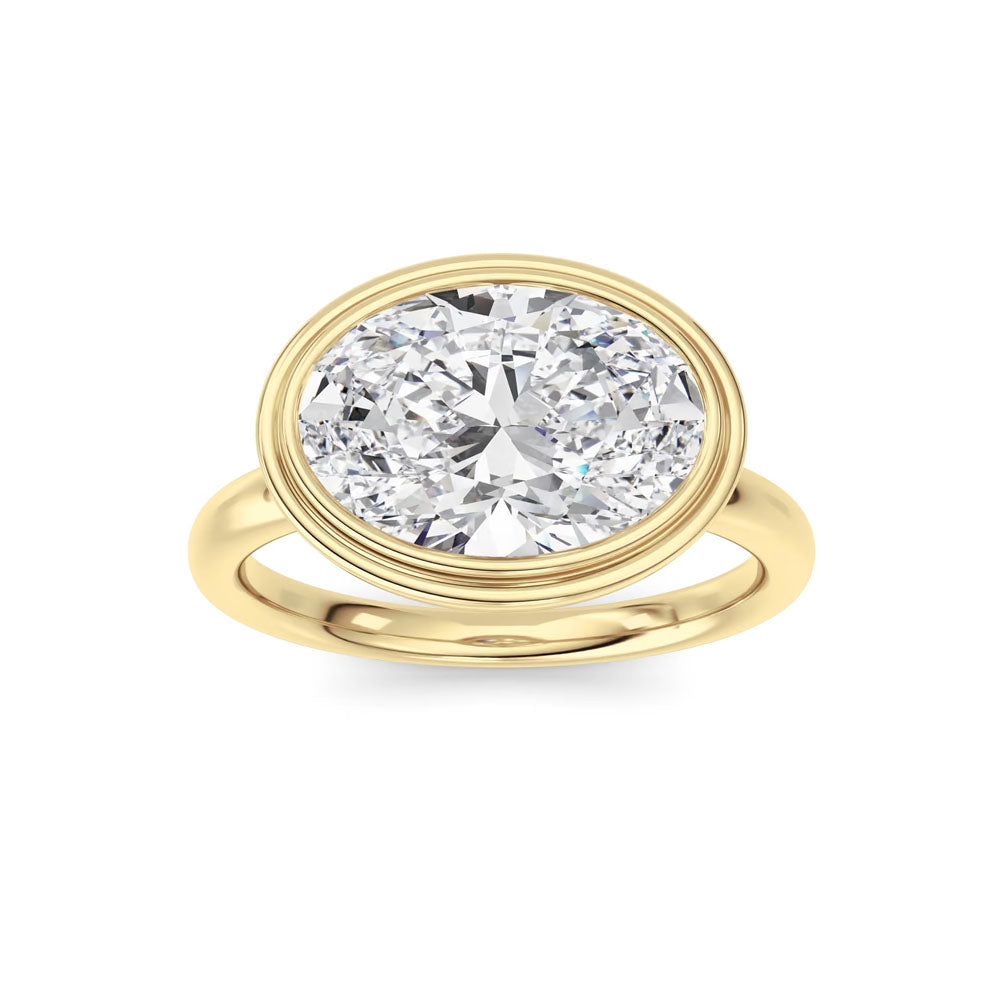 Bezel Set East West Oval Ring (3 CTW)