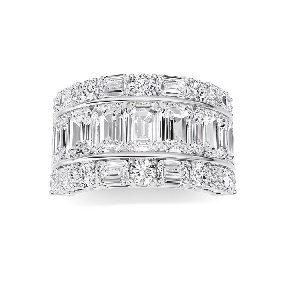 Emerald Cut Diamond Wide Band (7 CTW)