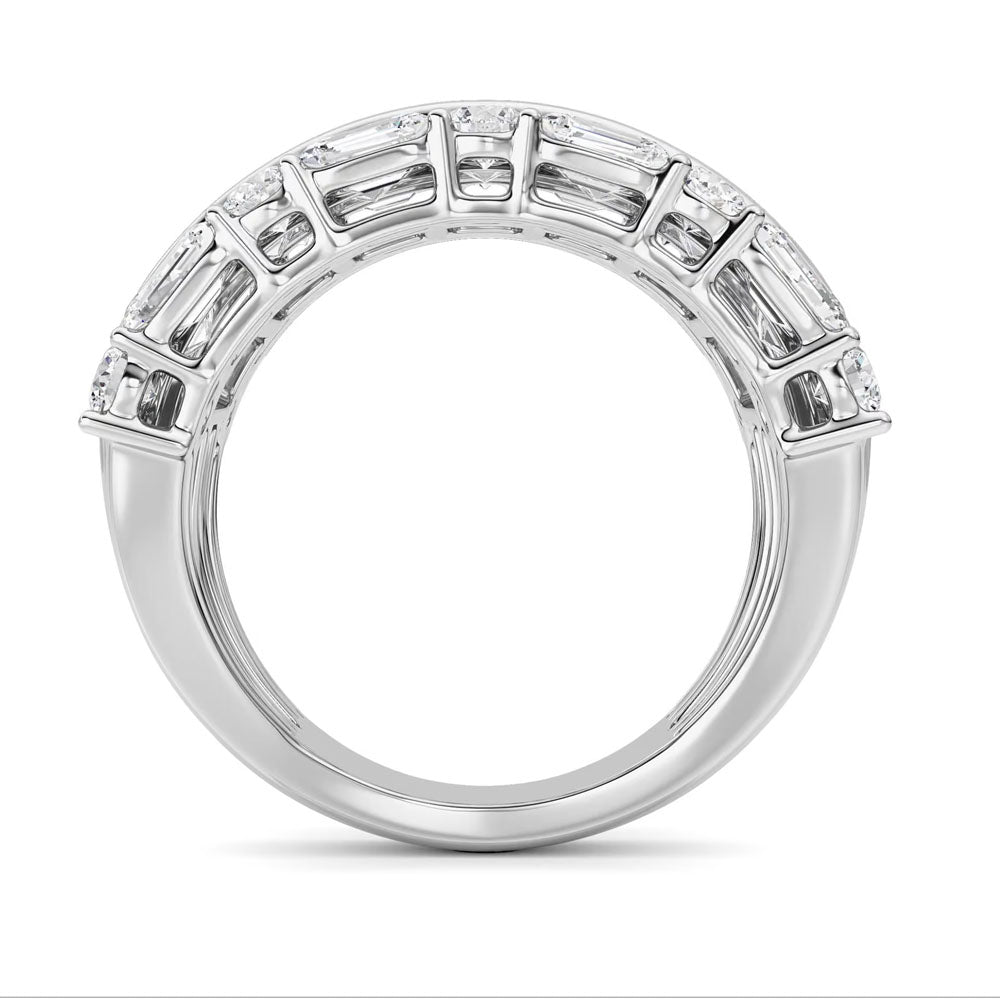 Emerald Cut Diamond Wide Band (7 CTW)