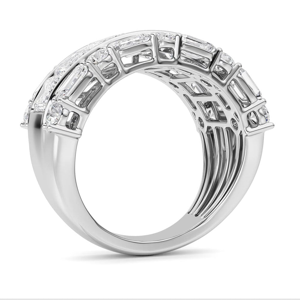 Emerald Cut Diamond Wide Band (7 CTW)